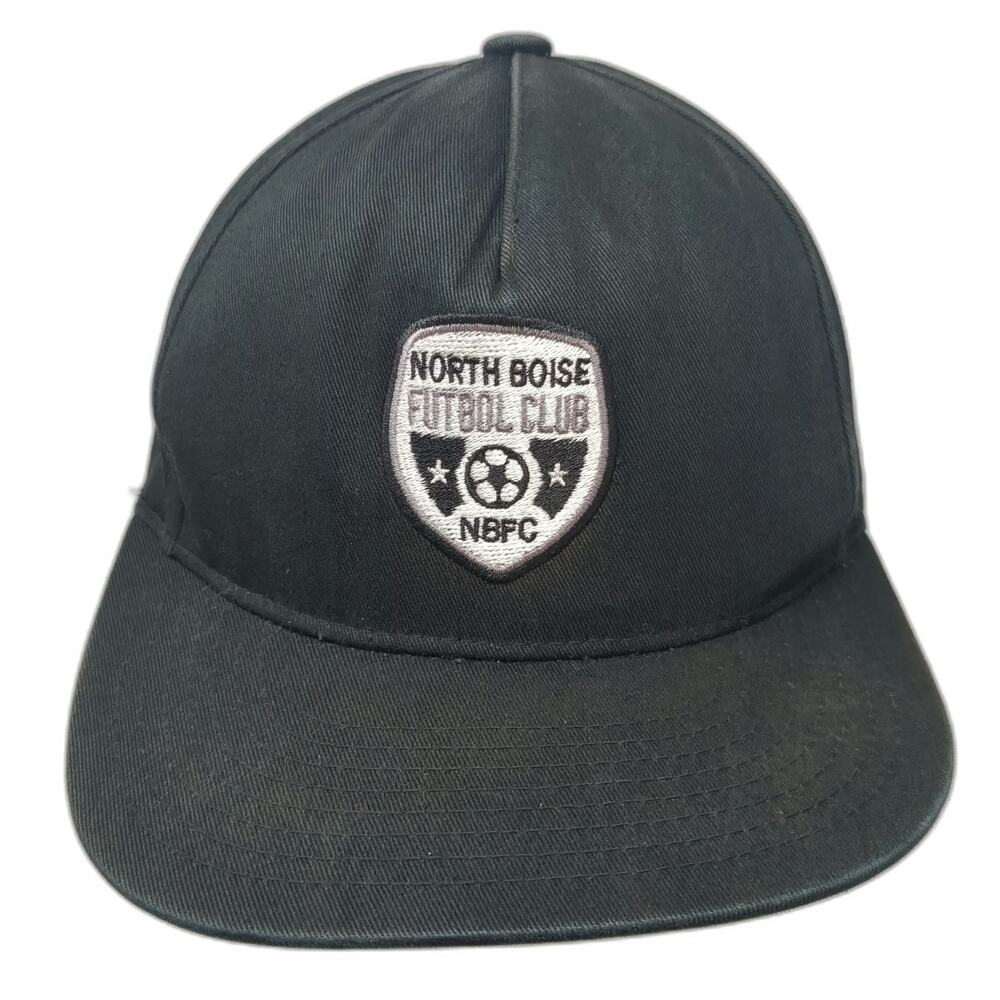 Yupoong Snapback Black One Size North Boise Futbol Club Soccer Hat Green Brim